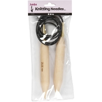 XL Rond breinaalden hout 25mm 150cm