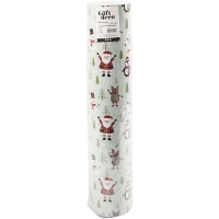 Kerst cadeaupapier kerstdieren toonbankrol 50cm -  100 meter