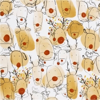 Kerst cadeaupapier rendieren toonbankrol 50cm -  100 meter