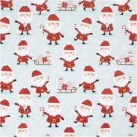 Kerst cadeaupapier kerstman slee toonbankrol 50cm -  100 meter