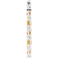 Inpakpapier monsters verjaardag 50cm - rol 5 meter