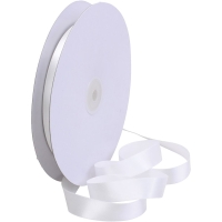 Cadeaulint satijnlint 15mm wit 50 meter