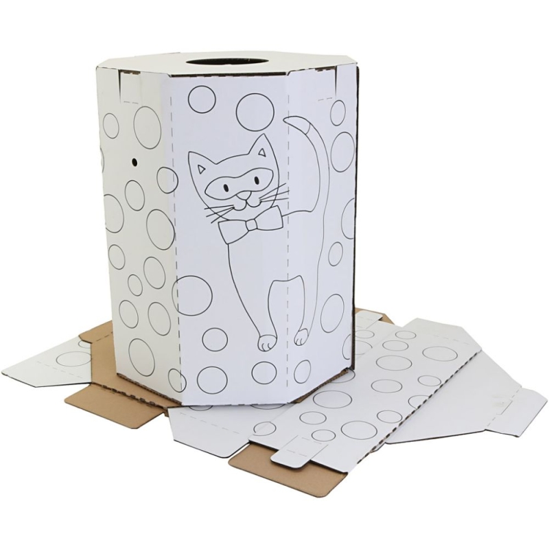 Kartonnen grabbeltonen voor inkleuren 39cm 2 stuks