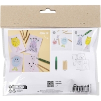 Diy knutselpakket Tekenset Monsters Kleuren