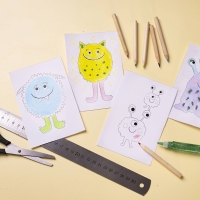 Diy knutselpakket Tekenset Monsters Kleuren