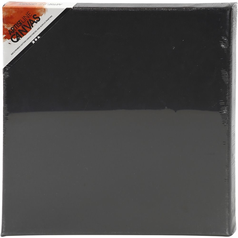 Schilderscanvas paneel zwart 30x30cm dikte 1.6 cm