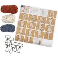 Mini hobbyset macram&eacute; &ndash; 6 sleutelhangers maken