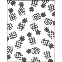 Embossing plaatje ananassen 11x14 cm, D:2mm