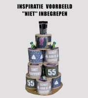 DIY Schijt aan je leeftijd taart wikkels zwart