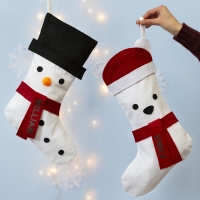 Witte Kerstsok 40x26 cm &ndash; Zelf Decoreren