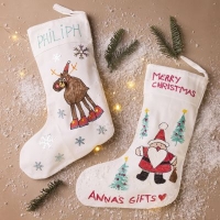 Witte Kerstsok 40x26 cm &ndash; Zelf Decoreren