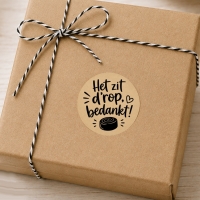 Afscheid stickers het zit drop 50 stuks 4cm