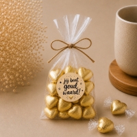 Kraft stickers jij bent goud waard 50 stuks 4cm