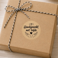 Stickers handgemaakt met liefde 50 stuks 4cm