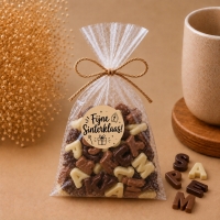 Kraft stickers fijne sinterklaas 50 stuks 4cm