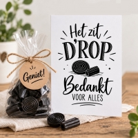 Het zit d'rop afscheidskaarten drop A6 &ndash; 25 stuks