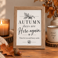 Woonkaarten herfst autumn days A6 &ndash; 25 stuks