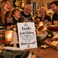 Humor kerstkaarten familie kerstlichtjes A6 &ndash; 25 stuks