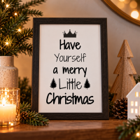 Kerstkaarten merry little Christmas A6 &ndash; 25 stuks