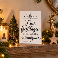 Kaarten fijne feestdagen gelukkig nieuwjaar A6 &ndash; 25 stuks