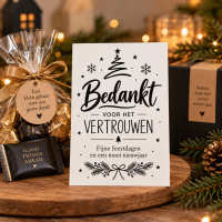 Kerstkaarten bedankt voor het vertrouwen A6 &ndash; 25 stuks