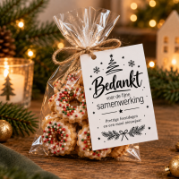 Kerstkaarten bedankt voor de samenwerking A6 &ndash; 25 stuks