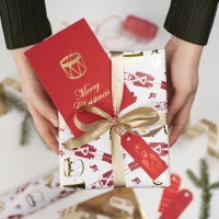 Kerst Inpakpapier Grijs 50 cm x 5 Meter &ndash; 1 Rol