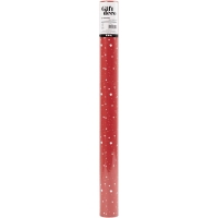Inpakpapier sterren en manen rood  50cm rol 5 Meter