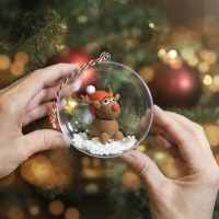 Transparante Deco Bal 15,6 cm &ndash; Acryl Kerstbal om te Vullen