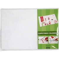 Kerstkalenders voor inkleuren 30x42cm 5 stuks