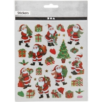 Kerst Stickers Klassieke Kerstfiguren 15 x 16,5 cm &ndash; 1 Vel