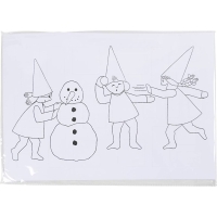 Kerstkalenders inkleuren sneeuwpret 30x42cm 10 stuks