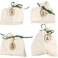 DIY Adventskalender 4 x geschenkzak met naaldvilt materialen