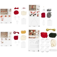 DIY Adventskalender 4 x geschenkzak met naaldvilt materialen