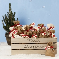 Jute Zakjes Bruin 15 x 20 cm &ndash; 4 Stuks