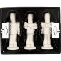 Notenkrakers Terracotta Wit 14 cm &ndash; 3 Stuks