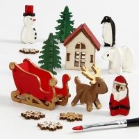 Triplex uitdruk figuren Noordpool Kerstman