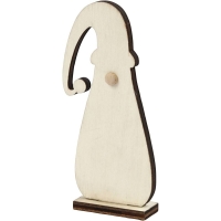 Blank houten Kerstkabouters 10x4,5cm 3 stuks