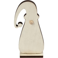 Blank houten Kerstkabouters 10x4,5cm 3 stuks