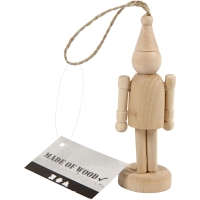 Blank houten Kerstsoldaat kersthanger 9x3cm
