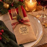 Kerststickers eet drink overleef 50 stuks 4cm
