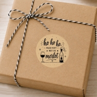 Stickers Hohoho niet met de Merlot 50 stuks 4cm