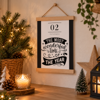 Adventskalender met 25 Kerstposters A4 + Posterhanger