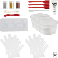Hobbyset sneeuwvlokken gieten &ndash; Kerstdecoraties maken